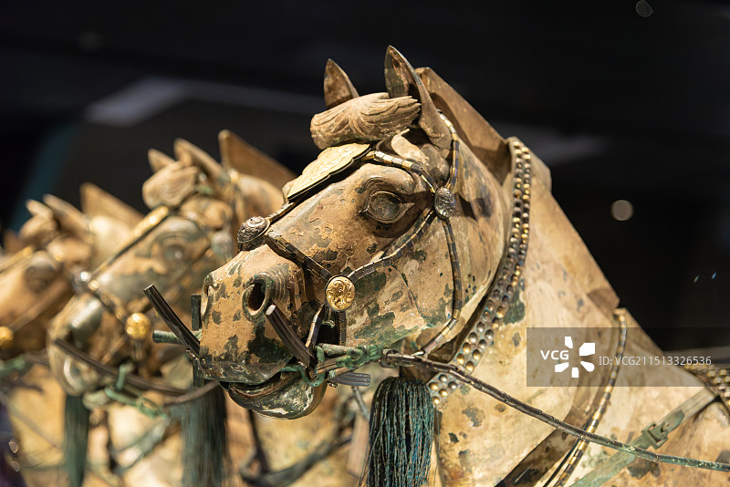 秦始皇陵铜车马细节图片素材