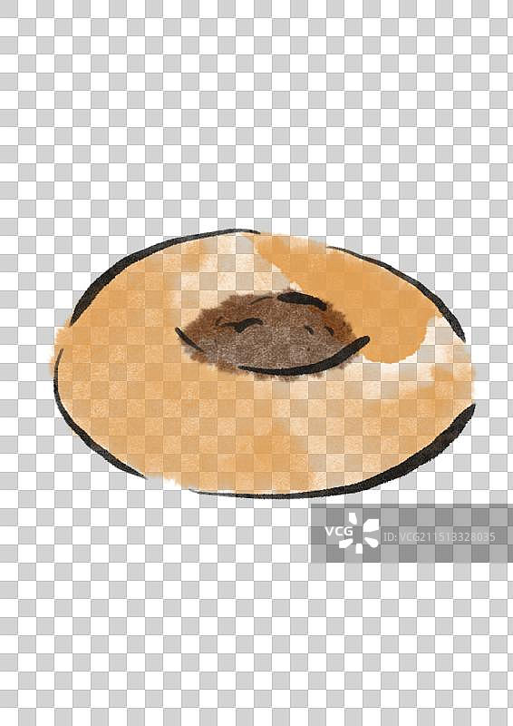 水墨风台州美食插画元素-核桃姜汁调蛋图片素材