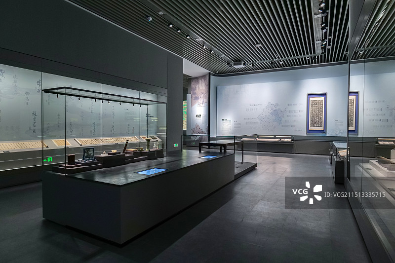 浙江省博物馆（之江馆区）通史陈列馆C“浙江一万年-元明清至近现代”内景图片素材