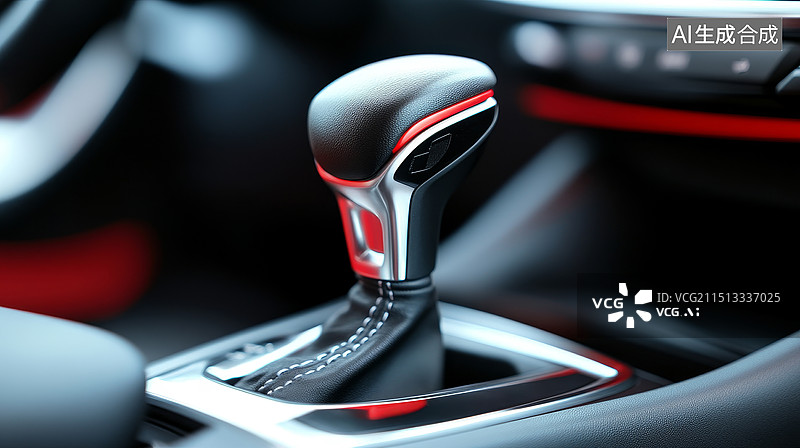 【AI数字艺术】汽车变速杆特写图片素材