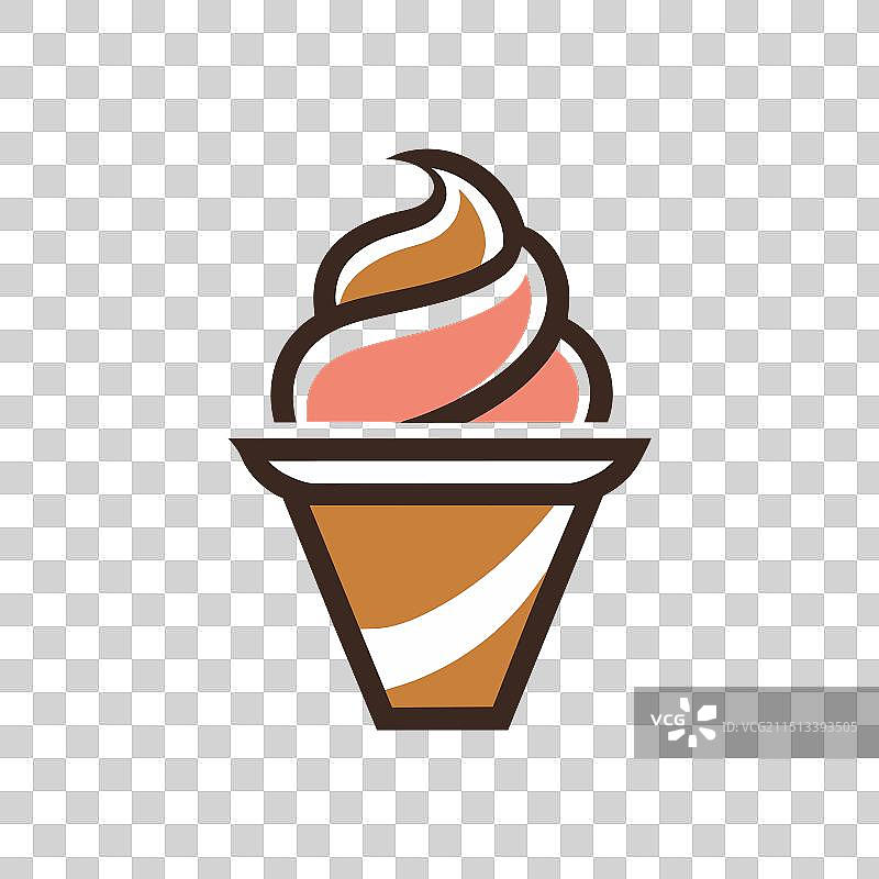 冰淇淋杯Logo图标图片素材