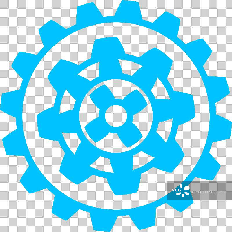 相互联锁的蓝色齿轮工业机械图片素材