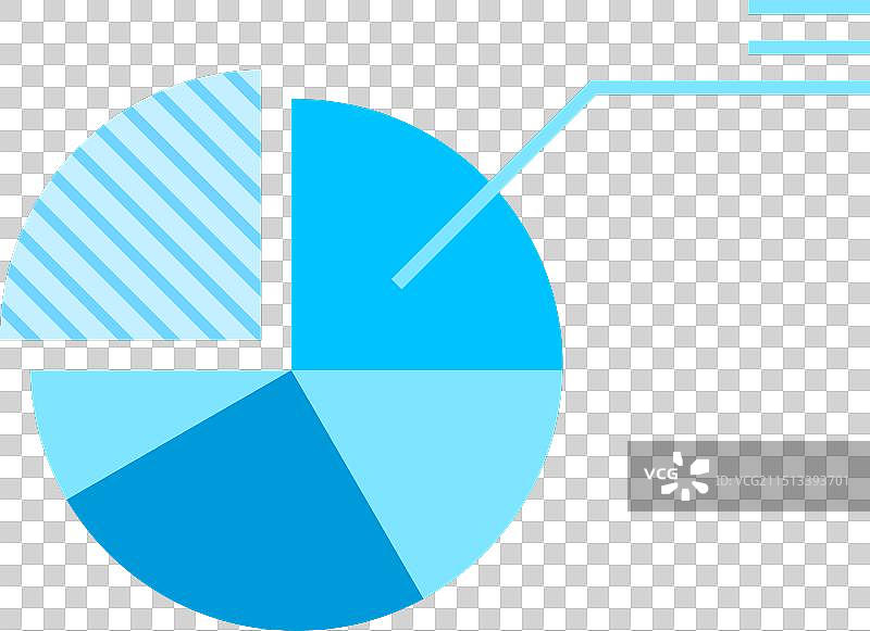 具有明显分段的鲜艳饼图图片素材