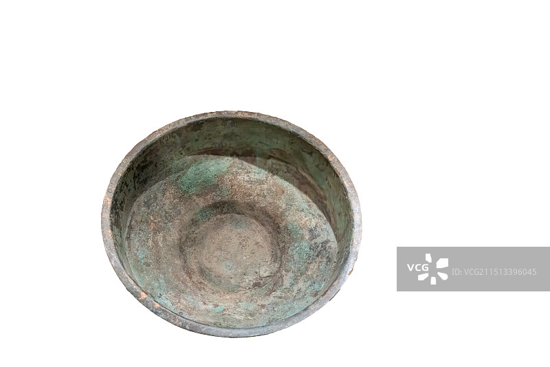 汉代青铜器，铜盆图片素材