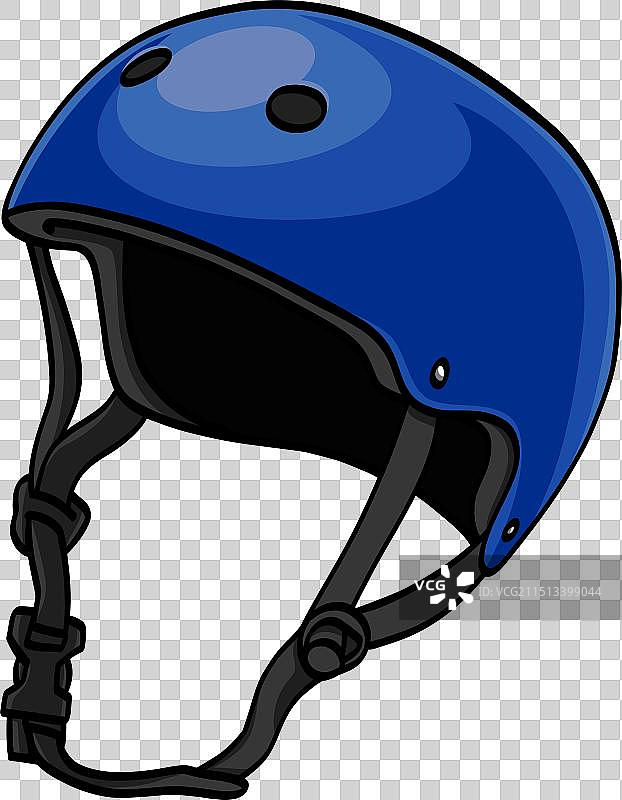 蓝色自行车头盔滑板头盔图片素材