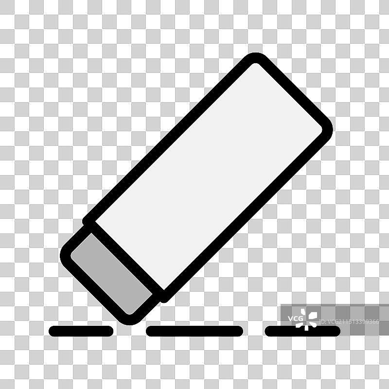 彩色线性橡皮擦文具图标图片素材