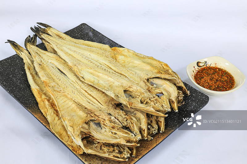 中国朝鲜族美食明太鱼干图片素材