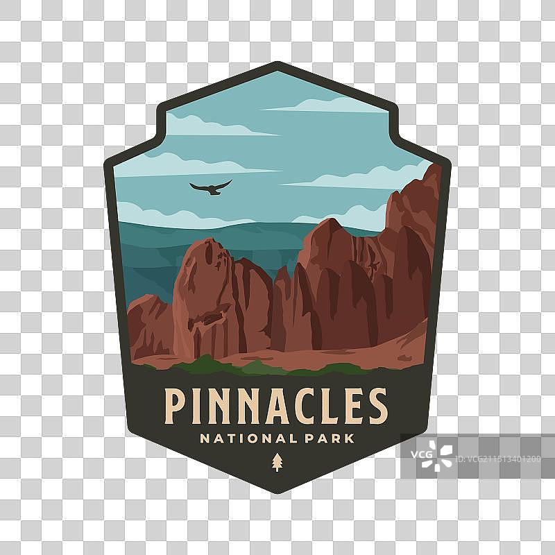 尖峰国家公园徽标布贴标志设计图片素材