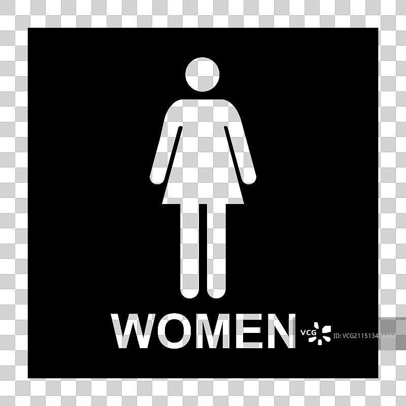 女士洗手间网络按钮图片素材