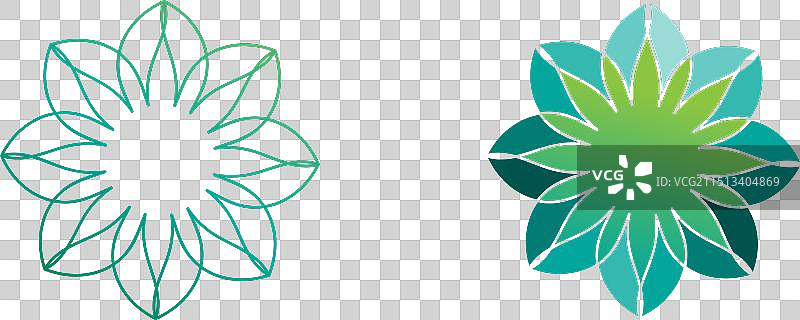 绿叶标志设计的环保理念图片素材