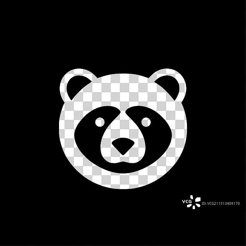 熊-极简主义和扁平的标志图片素材
