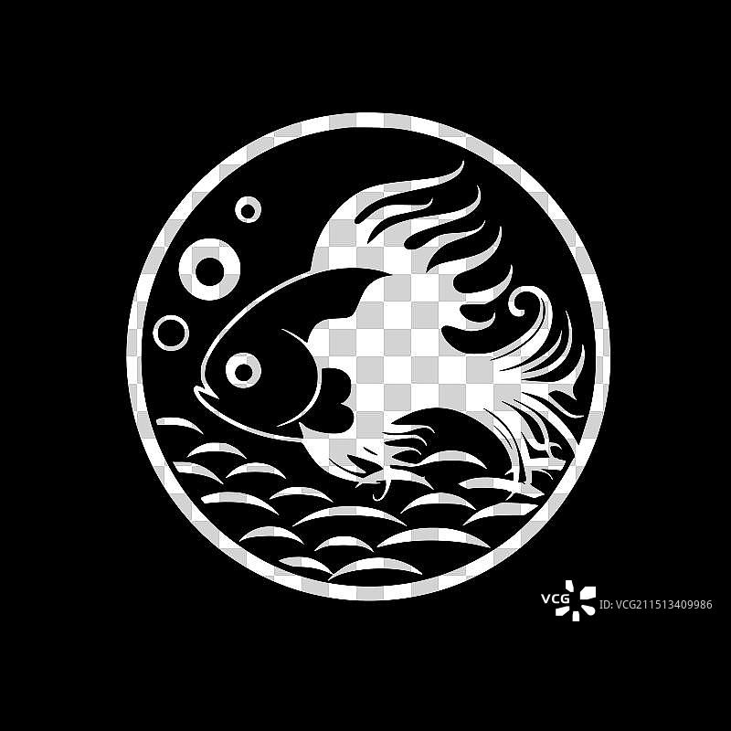 高品质小丑鱼logo - 适用于T恤图片素材