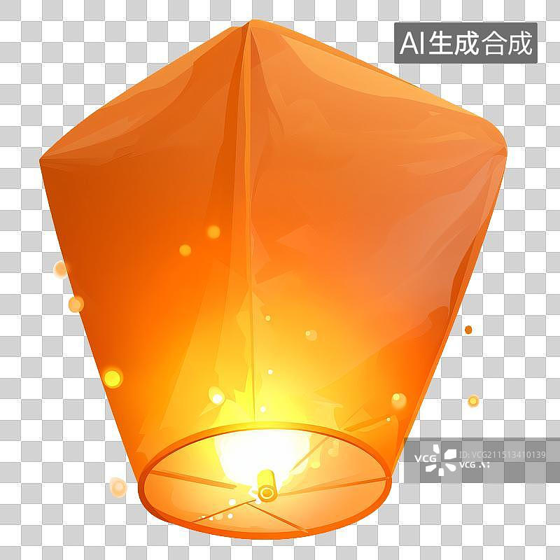 【AI数字艺术】孔明灯 中秋节  节日元素图片素材