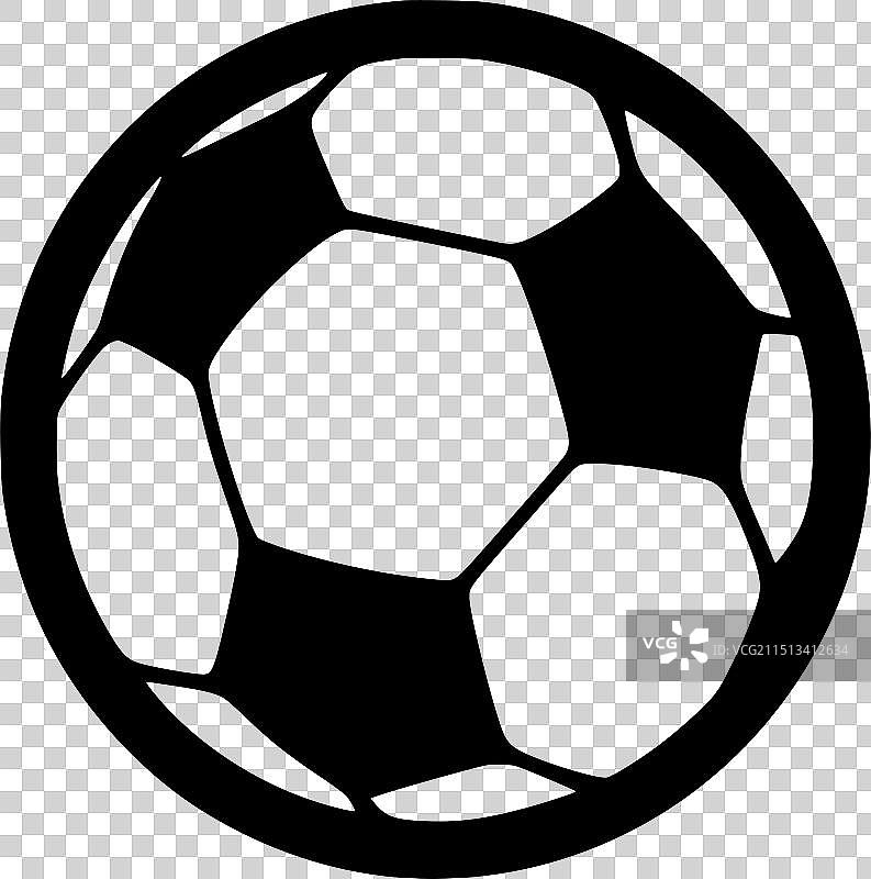 足球 - 简约剪影图片素材