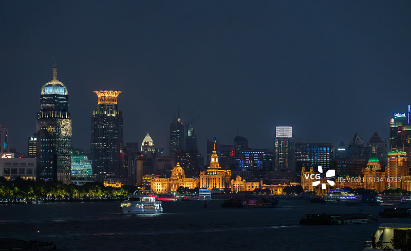 上海外滩夜景图片素材