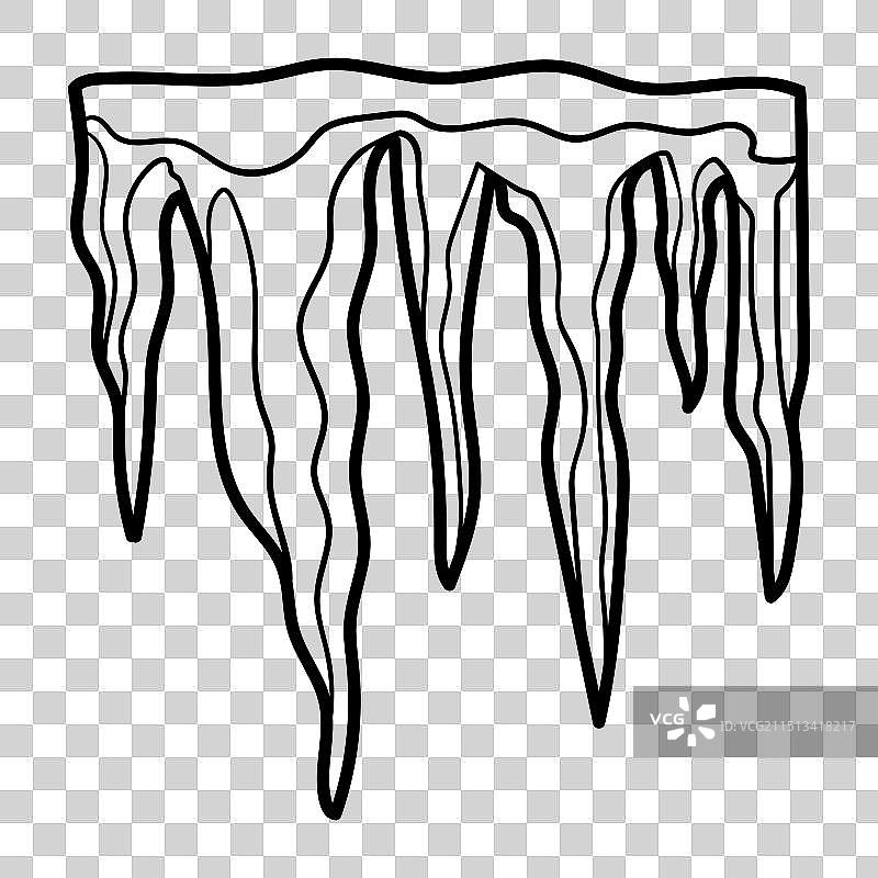 儿童填色书：冰柱图片素材