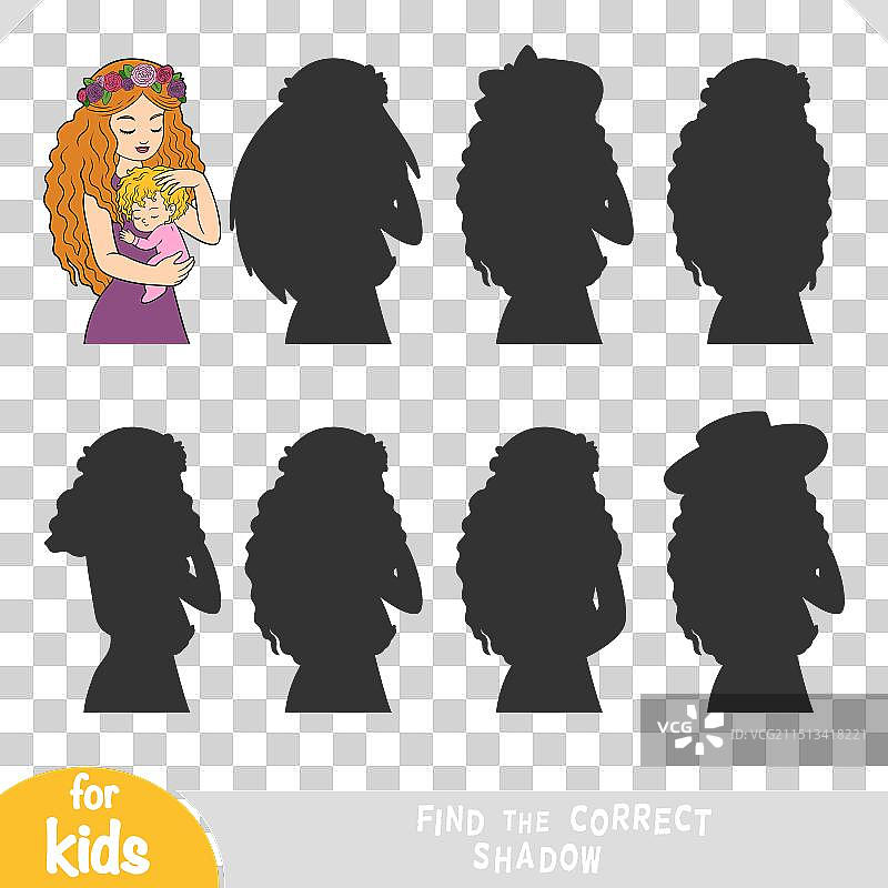 儿童益智找影子游戏图片素材