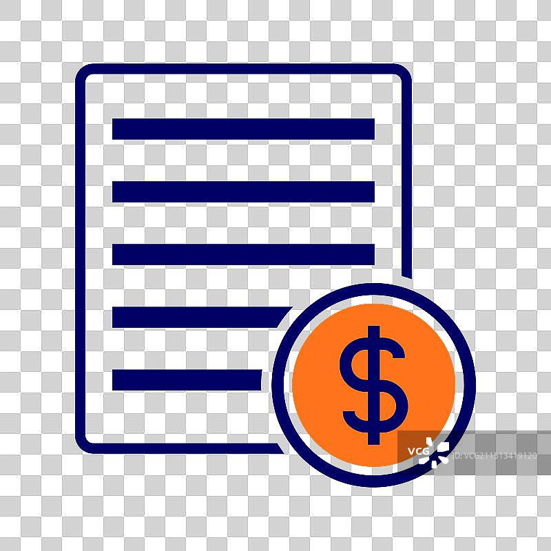带有资金的商务文件图标图片素材