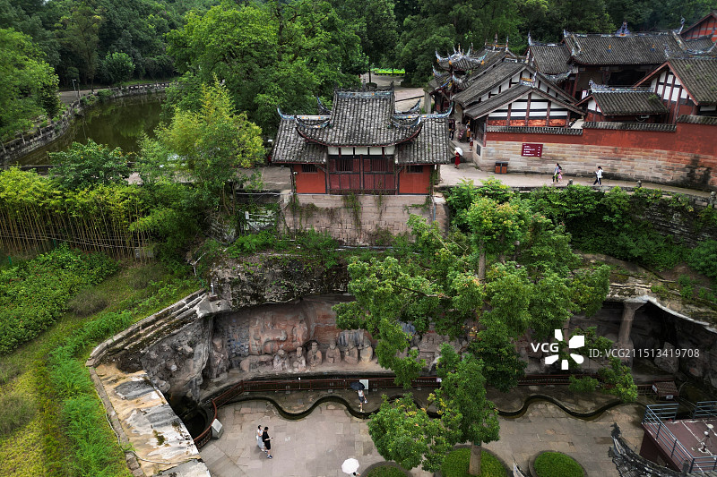 重庆大足宝顶山石刻大佛湾图片素材