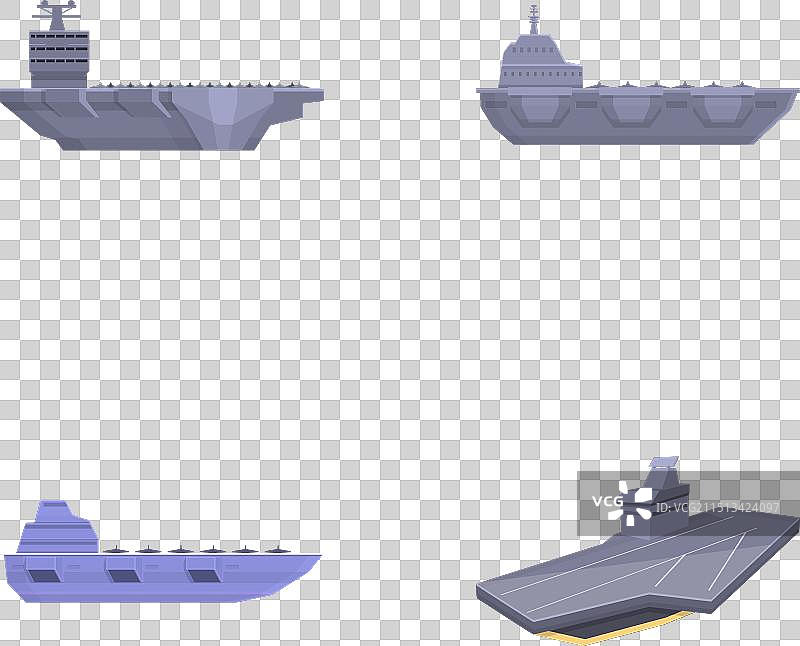 军舰图标卡通飞机图片素材