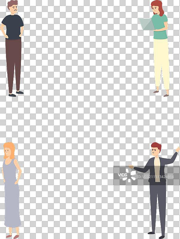 活动组织者卡通人物图标集图片素材