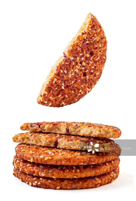紫薯芝麻饼酥性饼干图片素材