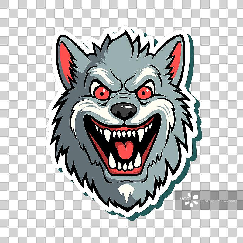 狼人脸T恤印花图片素材