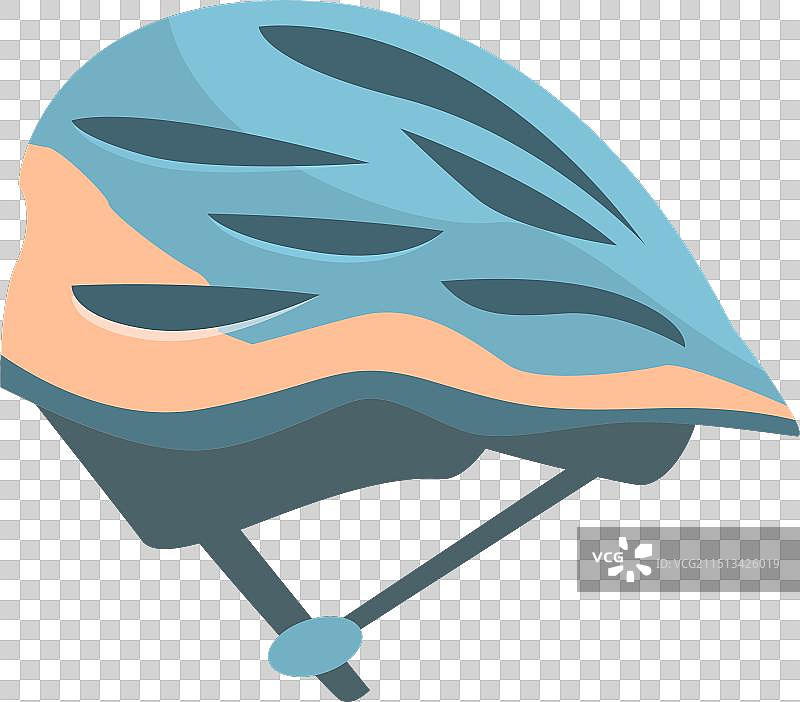 蓝色自行车头盔保障骑行安全图片素材