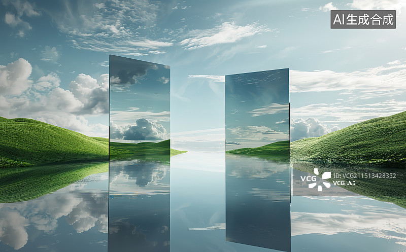 【AI数字艺术】户外艺术装置图片素材