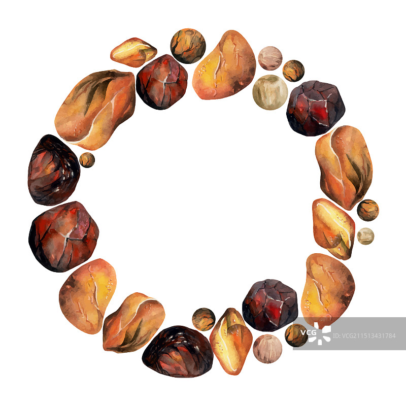 手绘水彩宝石图片素材