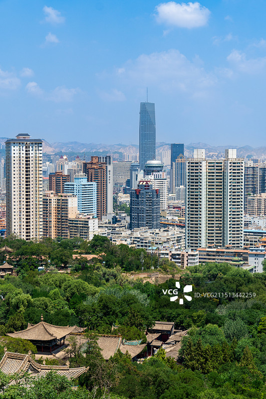 古今建筑纵深图片素材