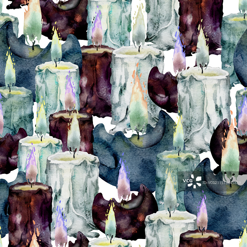 手绘水彩海巫祭坛物品图片素材