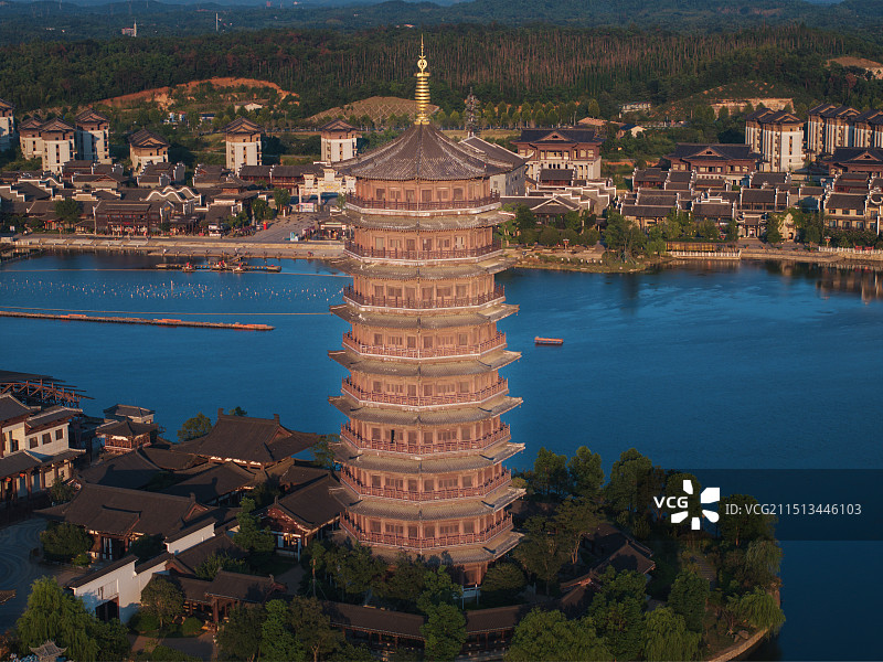 航拍视角下的铜官窑图片素材