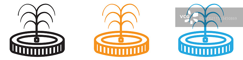 网页应用UI喷泉标志合集图片素材