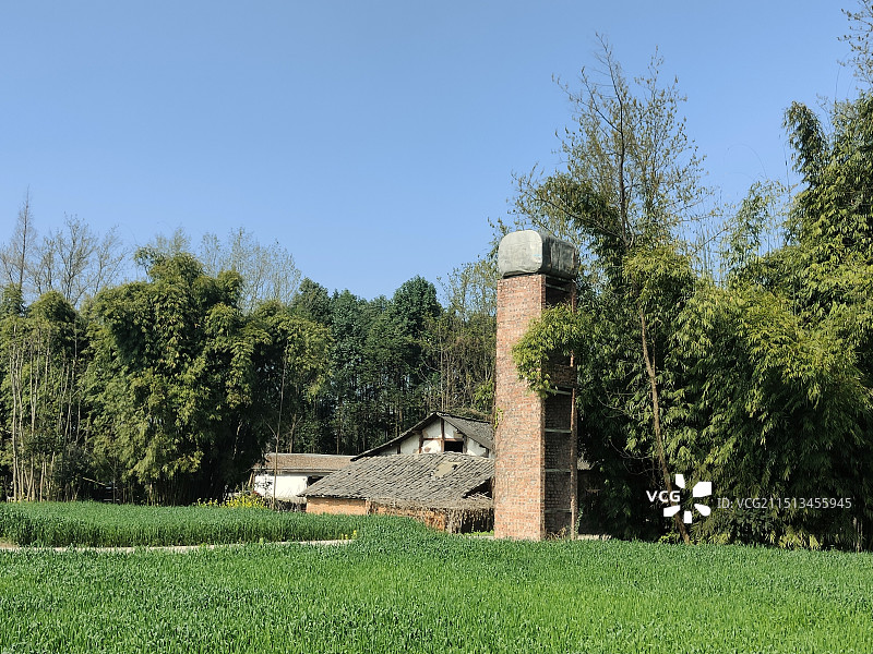 夏天的乡村院落图片素材