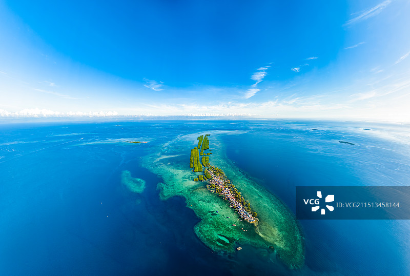 菲律宾，米沙鄢群岛，宿务省Cebu，宿务海峡，保和岛Bohol，Batasan Island，航拍图片素材