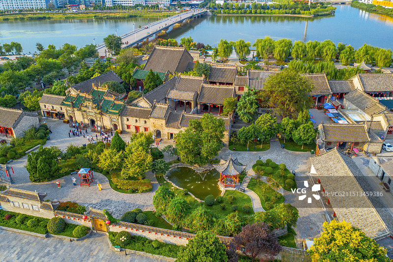 花戏楼景区全貌+安徽省亳州市谯城区花戏楼景区图片素材