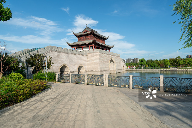 上海青浦水城门公园图片素材