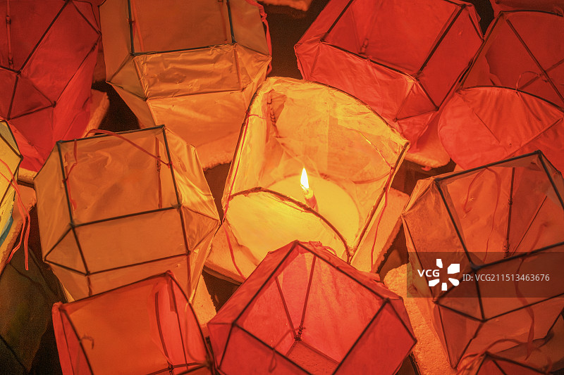 河灯-广西桂林资源河灯节中元节传统文化图片素材