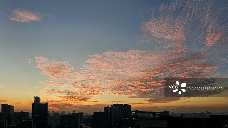 深圳南山科技园的晚霞图片素材