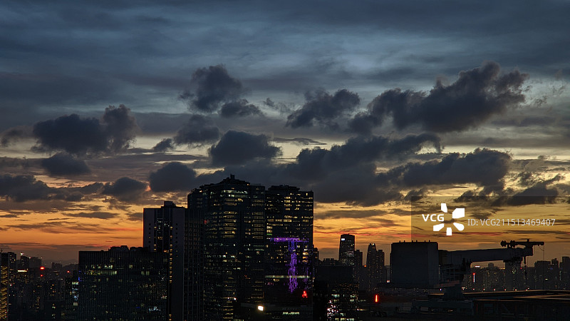 深圳南山科技园的晚霞图片素材