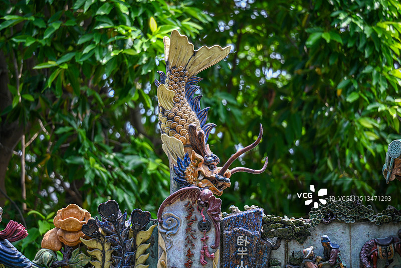 广东省佛山市顺德区大良西山庙图片素材