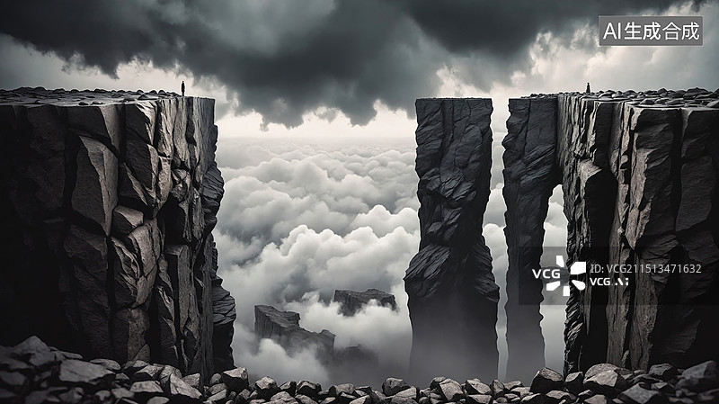 【AI数字艺术】梦幻峡谷图片素材