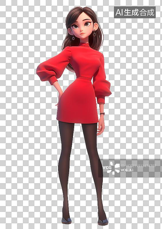 【AI数字艺术】3D时尚模特图片素材