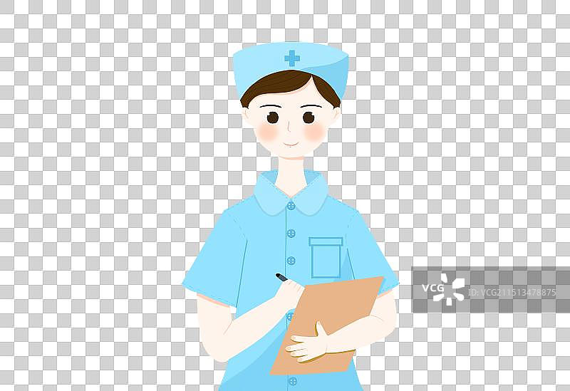 年轻的女护士在做笔记图片素材