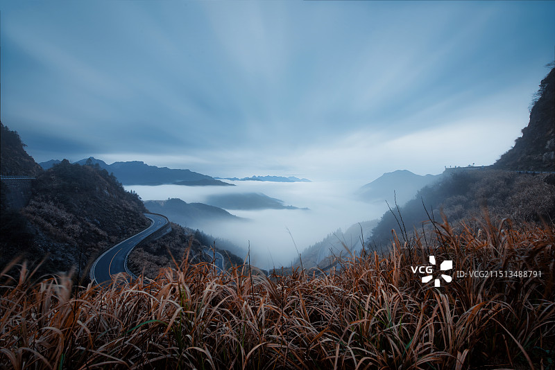 上饶怀玉山晨雾图片素材