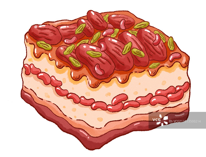 甑糕手绘插画图片素材