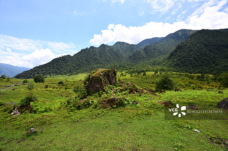 乐山，黑竹沟景区，马里冷旧景点图片素材