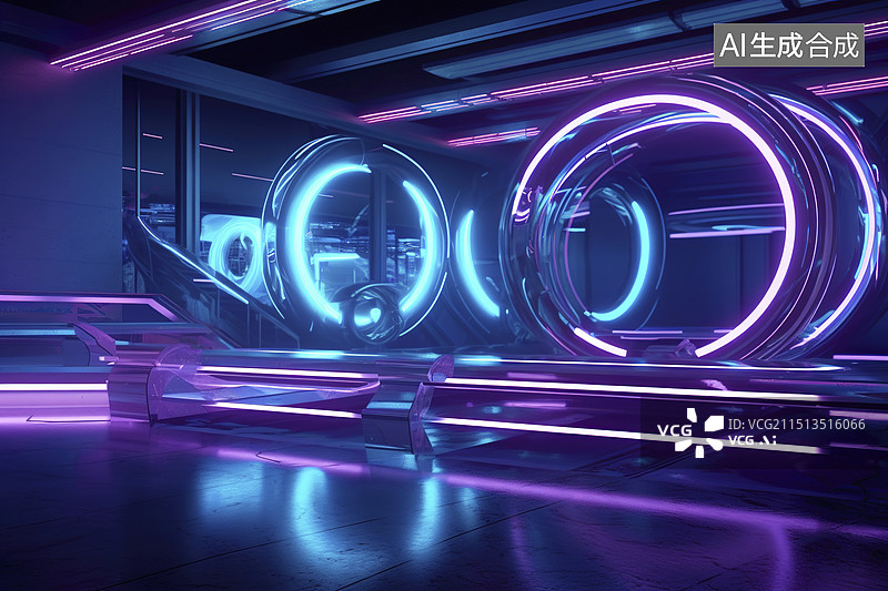 【AI数字艺术】星际旅行空间站图片素材