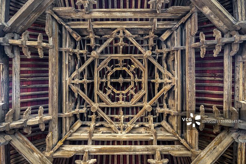 中国山西省临汾市尧都区牛王庙戏台图片素材